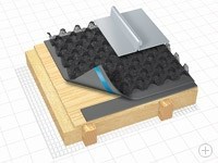 Структурированный разделительный слой для металлических крыш Delta-Trela / Delta-Trela Plus