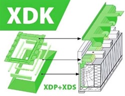 XDK (XDP+XDS) - комплект тепло- гидро- пароизоляции: внешний утепленный гидроизоляционный оклад XDP и внутренний пароизоляционный оклад XDS