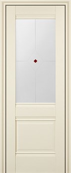 Дверное полотно Grazia 502 Bianco Nuovo со стеклом Fondendo