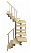 Модульная лестница Спринт, серия «Классик» (c поворотом на 180 градусов) высота шага 180