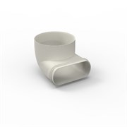 Угловой адаптер RENSON Easyflex с овала на диаметр 125 мм 801103