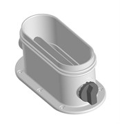 Дроссель-клапан фланец на короб Easyflex овал KP10003