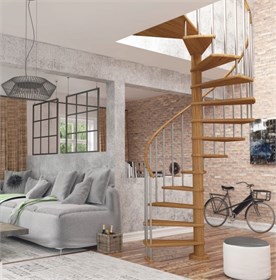 Винтовая лестница P&H SPIRAL COLOR 120 см из массива бука SPIRAL COLOR 120