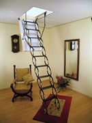 Металлическая чердачная лестница "Ножничная Термо" 