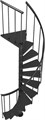Винтовая лестница DOLLE Calgary Anthracite 120см 71042