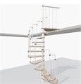 Винтовая лестница Spiral Loft White 120 см SLW-120