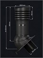 Вентиляционный выход Wirplast WiroVent EVO E22 утепленный D150 мм H490 мм универсальный для металлической кровли E22